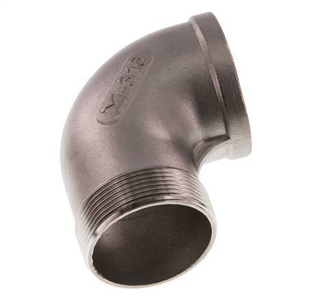 Rp 2'' x R 2'' F/M RVS L-Fitting 90graden 16 Bar
