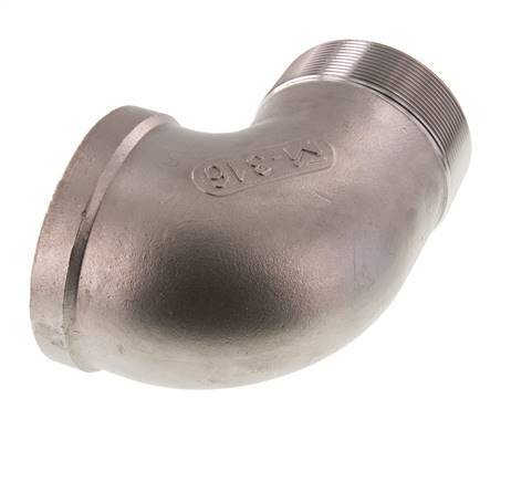 Rp 3'' x R 3'' F/M RVS L-Fitting 90graden 16 Bar