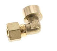 G 1/2'' x 12mm Brass 90 deg Elbow Compression Fitting 75 Bar DIN EN 1254-2