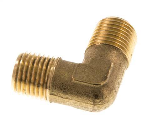R 1/4'' Male Brass 90 deg Elbow Fitting 16 Bar [2 Pieces]