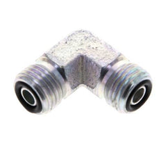 UNF 9/16''-18 Male Zinc plated Steel 90 deg Elbow Fitting ORFS 630 Bar - Hydraulic