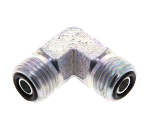 UNF 9/16''-18 Buitendraad Verzinkt Stalen L-Fitting 90graden ORFS 630 Bar - Hydrauliek