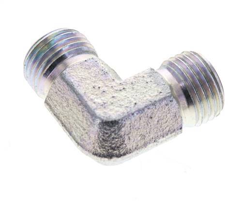 UNF 9/16''-18 Buitendraad Verzinkt Stalen L-Fitting 90graden ORFS 630 Bar - Hydrauliek