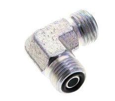 UNF 9/16''-18 Male Zinc plated Steel 90 deg Elbow Fitting ORFS 630 Bar - Hydraulic
