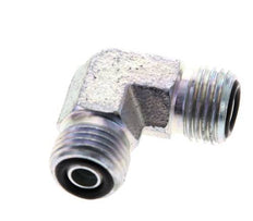UNF 9/16''-18 Male Zinc plated Steel 90 deg Elbow Fitting ORFS 630 Bar - Hydraulic