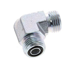 UN 11/16''-16 Buitendraad Verzinkt Stalen L-Fitting 90graden ORFS 630 Bar - Hydrauliek
