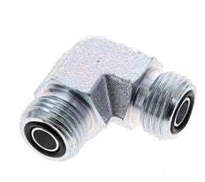 UN 11/16''-16 Buitendraad Verzinkt Stalen L-Fitting 90graden ORFS 630 Bar - Hydrauliek
