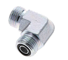 UN 11/16''-16 Buitendraad Verzinkt Stalen L-Fitting 90graden ORFS 630 Bar - Hydrauliek