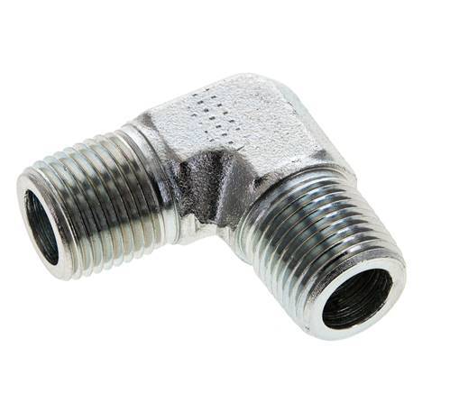 1/2'' NPT Buitendraad Verzinkt Stalen L-Fitting 90graden 225 Bar - Hydrauliek