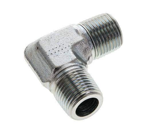 1/2'' NPT Buitendraad Verzinkt Stalen L-Fitting 90graden 225 Bar - Hydrauliek