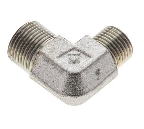 UN 13/16''-16 x UN 11/16''-16 Buitendraad Verzinkt Stalen L-Fitting 90graden ORFS 630 Bar - Hydrauliek