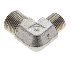 UN 13/16''-16 x UN 11/16''-16 Buitendraad Verzinkt Stalen L-Fitting 90graden ORFS 630 Bar - Hydrauliek