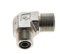 UN 13/16''-16 x UN 11/16''-16 Buitendraad Verzinkt Stalen L-Fitting 90graden ORFS 630 Bar - Hydrauliek