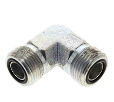 UN 13/16''-16 Buitendraad Verzinkt Stalen L-Fitting 90graden ORFS 630 Bar - Hydrauliek
