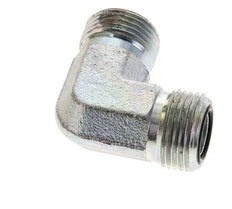 UN 13/16''-16 Buitendraad Verzinkt Stalen L-Fitting 90graden ORFS 630 Bar - Hydrauliek