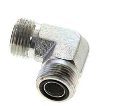 UN 13/16''-16 Buitendraad Verzinkt Stalen L-Fitting 90graden ORFS 630 Bar - Hydrauliek