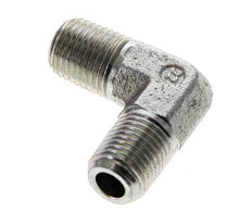 1/4'' NPT Male Zinc plated Steel 90 deg Elbow Fitting 350 Bar - Hydraulic