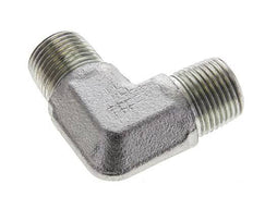 3/8'' NPT Buitendraad Verzinkt Stalen L-Fitting 90graden 250 Bar - Hydrauliek