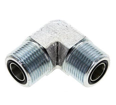 UNS 1''-14 Male Zinc plated Steel 90 deg Elbow Fitting ORFS 400 Bar - Hydraulic
