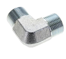 UNS 1''-14 Male Zinc plated Steel 90 deg Elbow Fitting ORFS 400 Bar - Hydraulic