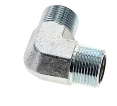 UNS 1''-14 Buitendraad Verzinkt Stalen L-Fitting 90graden ORFS 400 Bar - Hydrauliek