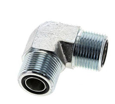 UNS 1''-14 Buitendraad Verzinkt Stalen L-Fitting 90graden ORFS 400 Bar - Hydrauliek