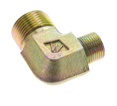 UN 1-3/16''-12 x UN 13/16''-16 Buitendraad Verzinkt Stalen L-Fitting 90graden ORFS 400 Bar - Hydrauliek