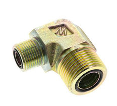 UN 1-3/16''-12 x UN 13/16''-16 Buitendraad Verzinkt Stalen L-Fitting 90graden ORFS 400 Bar - Hydrauliek