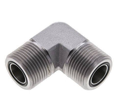 UN 1-3/16''-12 Buitendraad Verzinkt Stalen L-Fitting 90graden ORFS 400 Bar - Hydrauliek
