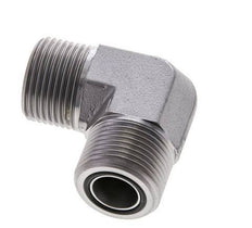 UN 1-3/16''-12 Buitendraad Verzinkt Stalen L-Fitting 90graden ORFS 400 Bar - Hydrauliek