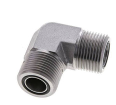 UN 1-3/16''-12 Buitendraad Verzinkt Stalen L-Fitting 90graden ORFS 400 Bar - Hydrauliek