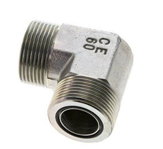 UN 1-7/16''-12 Buitendraad Verzinkt Stalen L-Fitting 90graden ORFS 400 Bar - Hydrauliek