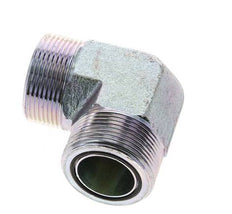 UN 1-11/16''-12 Buitendraad Verzinkt Stalen L-Fitting 90graden ORFS 250 Bar - Hydrauliek