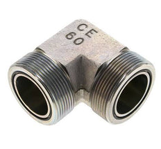 UN 2''-12 Buitendraad Verzinkt Stalen L-Fitting 90graden ORFS 250 Bar - Hydrauliek