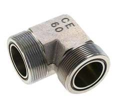 UN 2''-12 Buitendraad Verzinkt Stalen L-Fitting 90graden ORFS 250 Bar - Hydrauliek