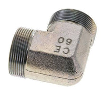 UN 2''-12 Buitendraad Verzinkt Stalen L-Fitting 90graden ORFS 250 Bar - Hydrauliek