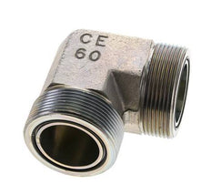 UN 2''-12 Buitendraad Verzinkt Stalen L-Fitting 90graden ORFS 250 Bar - Hydrauliek
