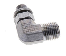 UNF 9/16''-18 x G 1/8'' Buitendraad Verzinkt Stalen L-Fitting 90graden ORFS 400 Bar - Hydrauliek