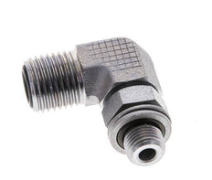 UNF 9/16''-18 x G 1/8'' Buitendraad Verzinkt Stalen L-Fitting 90graden ORFS 400 Bar - Hydrauliek