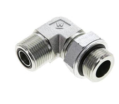 UNS 1''-14 x G 3/4'' Buitendraad Verzinkt Stalen L-Fitting 90graden ORFS 400 Bar - Hydrauliek