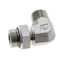 UNS 1''-14 x G 3/4'' Buitendraad Verzinkt Stalen L-Fitting 90graden ORFS 400 Bar - Hydrauliek