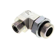 UNS 1''-14 x G 1'' Buitendraad Verzinkt Stalen L-Fitting 90graden ORFS 315 Bar - Hydrauliek