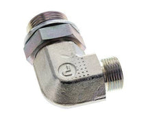 UNS 1''-14 x G 1'' Buitendraad Verzinkt Stalen L-Fitting 90graden ORFS 315 Bar - Hydrauliek