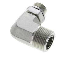 UN 1-3/16''-12 x G 1/2'' Buitendraad Verzinkt Stalen L-Fitting 90graden ORFS 400 Bar - Hydrauliek