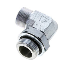 UN 1-3/16''-12 x G 1'' Buitendraad Verzinkt Stalen L-Fitting 90graden ORFS 315 Bar - Hydrauliek