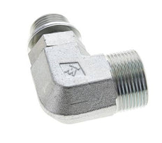 UN 1-7/16''-12 x G 3/4'' Male Zinc plated Steel 90 deg Elbow Fitting ORFS 315 Bar - Hydraulic