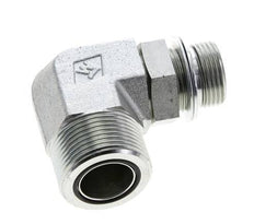 UN 1-7/16''-12 x G 3/4'' Buitendraad Verzinkt Stalen L-Fitting 90graden ORFS 315 Bar - Hydrauliek