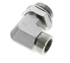UN 1-7/16''-12 x G 1 1/4'' Buitendraad Verzinkt Stalen L-Fitting 90graden ORFS 250 Bar - Hydrauliek