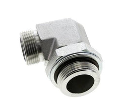 UN 1-7/16''-12 x G 1 1/4'' Buitendraad Verzinkt Stalen L-Fitting 90graden ORFS 250 Bar - Hydrauliek