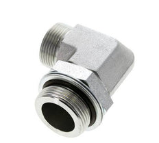 UN 1-7/16''-12 x G 1 1/4'' Male Zinc plated Steel 90 deg Elbow Fitting ORFS 250 Bar - Hydraulic